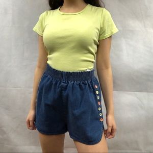 late 80s button shorts